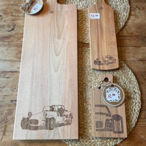 Houten hapjes/kaas plankje met Seven Logo